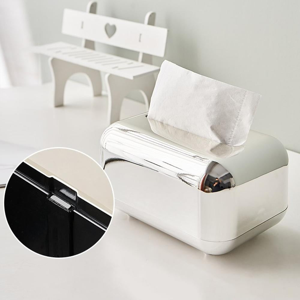 Facial Tissue Box Spring-Loaded Non-Slip Base