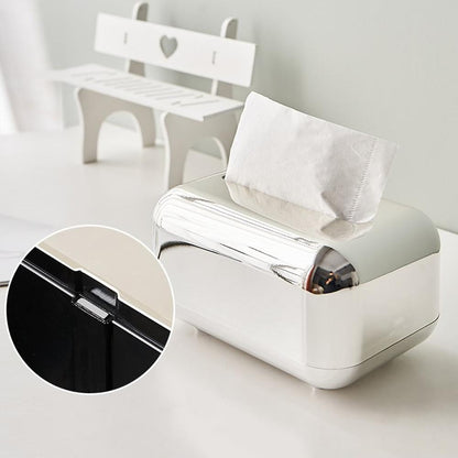Facial Tissue Box Spring-Loaded Non-Slip Base