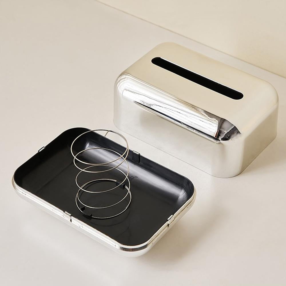 Facial Tissue Box Spring-Loaded Non-Slip Base