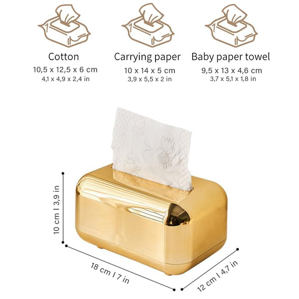 Facial Tissue Box Spring-Loaded Non-Slip Base