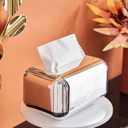 Facial Tissue Box Spring-Loaded Non-Slip Base