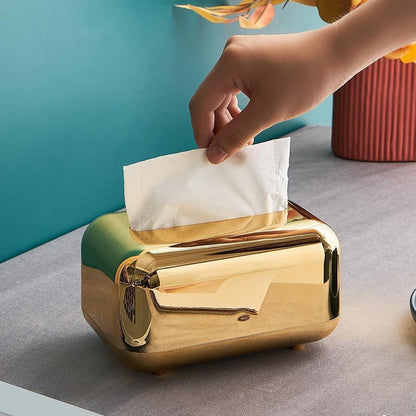 Facial Tissue Box Spring-Loaded Non-Slip Base