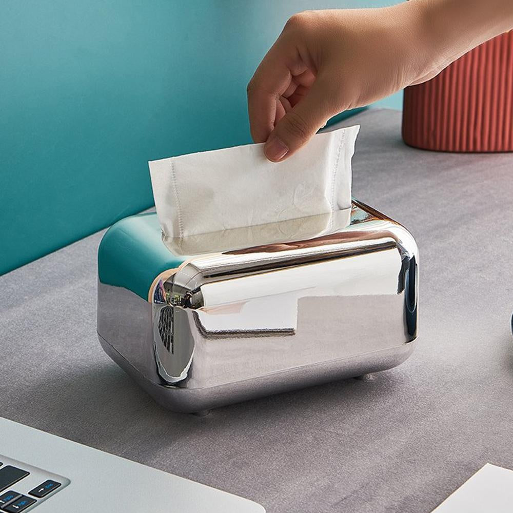 Facial Tissue Box Spring-Loaded Non-Slip Base