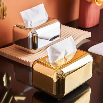Facial Tissue Box Spring-Loaded Non-Slip Base