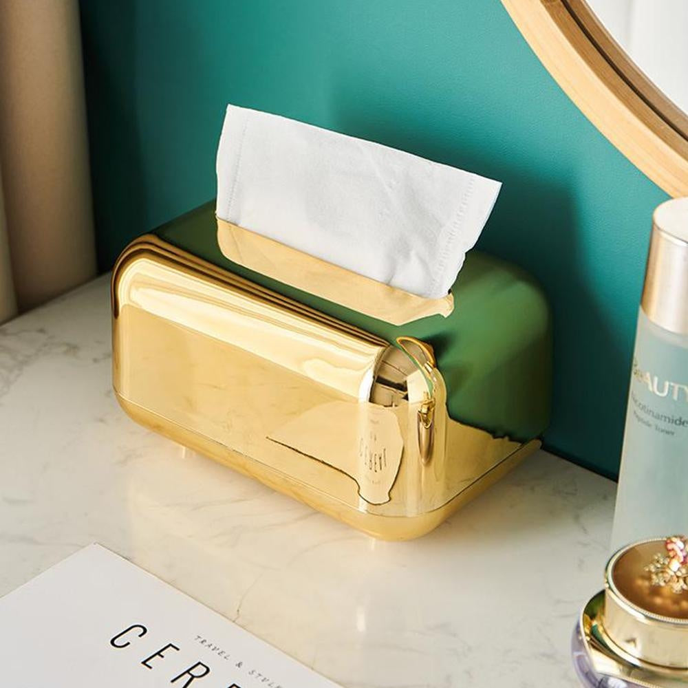 Facial Tissue Box Spring-Loaded Non-Slip Base