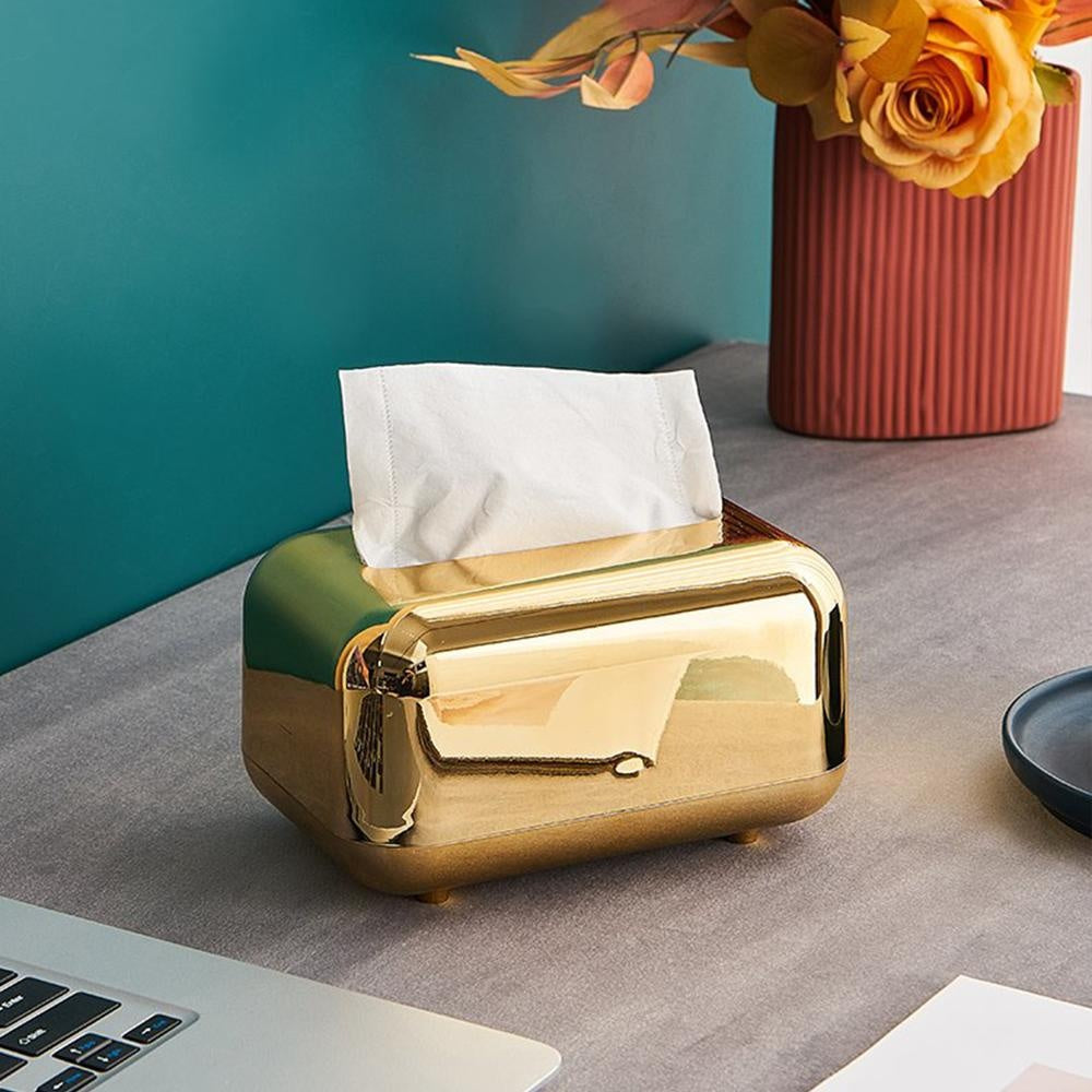 Facial Tissue Box Spring-Loaded Non-Slip Base