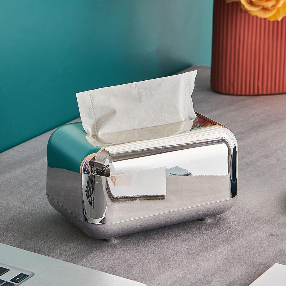 Facial Tissue Box Spring-Loaded Non-Slip Base