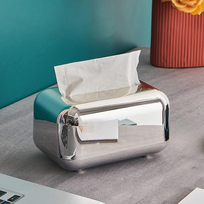 Facial Tissue Box Spring-Loaded Non-Slip Base