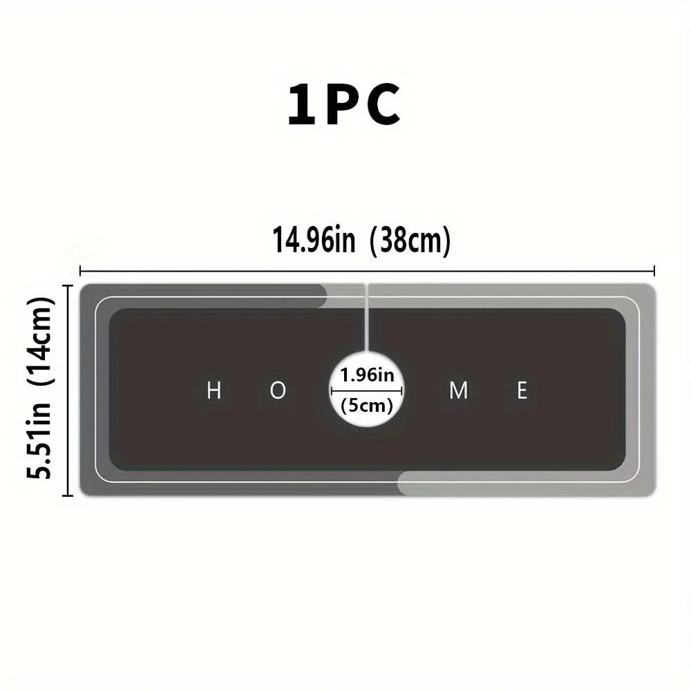 Faucet Absorbent Mat Geometric Quick-Dry Compact & Reusable