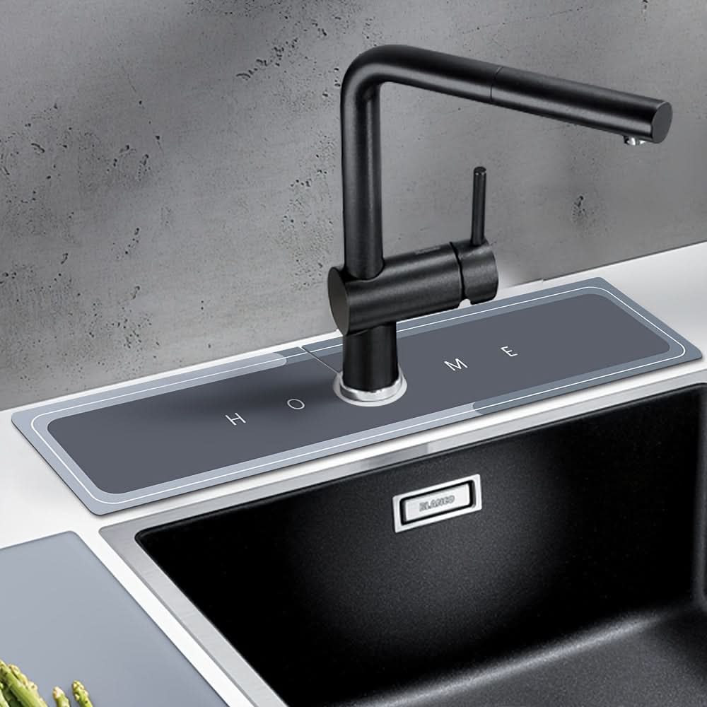 Faucet Absorbent Mat Geometric Quick-Dry Compact & Reusable