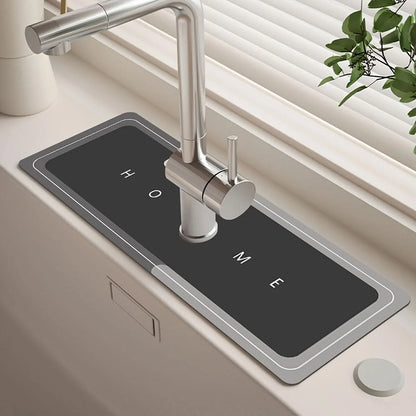 Faucet Absorbent Mat Geometric Quick-Dry Compact & Reusable