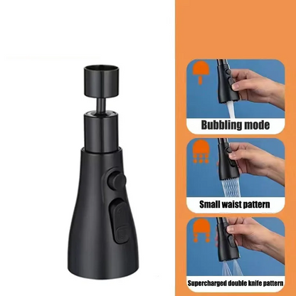 Faucet Aerator 360° Rotating Three Spray Modes Water-Saving