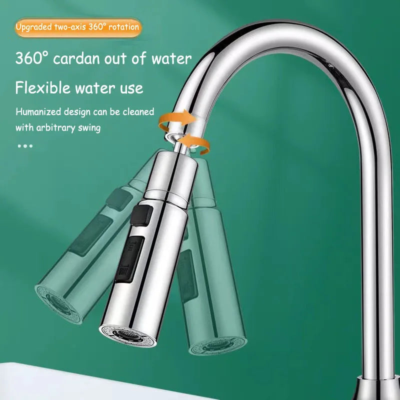 Faucet Aerator 360° Rotating Three Spray Modes Water-Saving