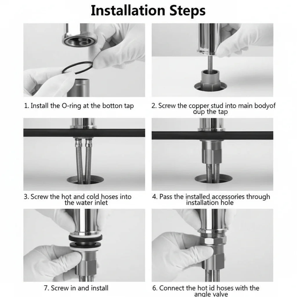 Faucet Attachment Stainless Steel 360° Swivel Spray Function