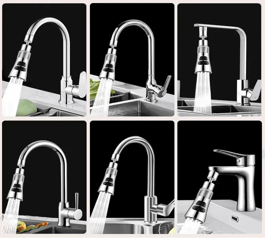Faucet Extender 720° Swivel 3 Spray Modes