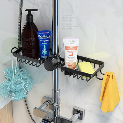 Faucet Sink Organizer Dual Baskets & Towel Bar