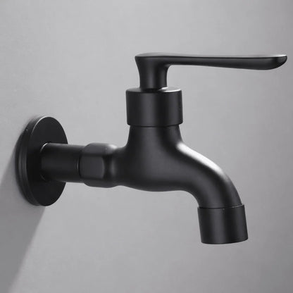 Faucet Wall-Mounted Solid Brass Matte Black