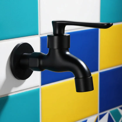 Faucet Wall-Mounted Solid Brass Matte Black