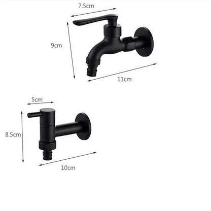 Faucet Wall-Mounted Solid Brass Matte Black