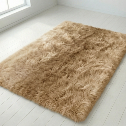 Faux Fur Rug 1.6 Inch Pile Non-Slip Machine Washable