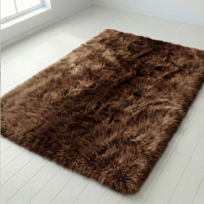 Faux Fur Rug 1.6 Inch Pile Non-Slip Machine Washable