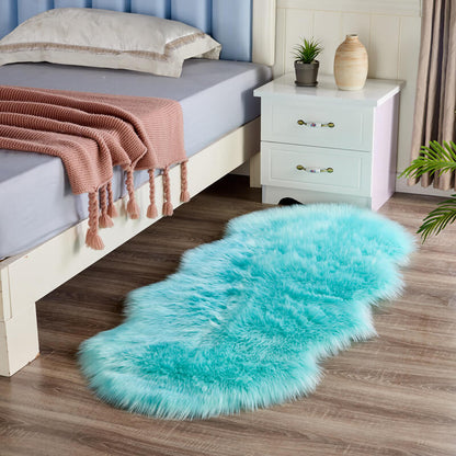 Faux Fur Rug Long-Pile Non-Slip Backing