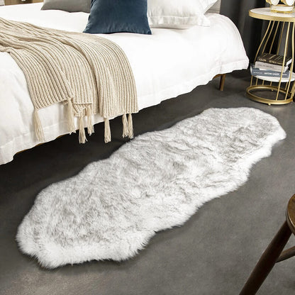 Faux Fur Rug Long-Pile Non-Slip Backing