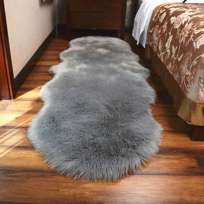 Faux Fur Rug Long-Pile Non-Slip Backing