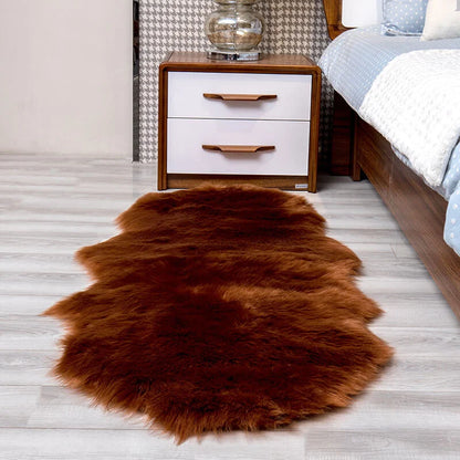 Faux Fur Rug Long-Pile Non-Slip Backing