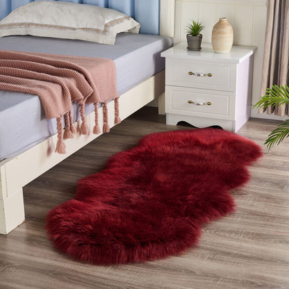 Faux Fur Rug Long-Pile Non-Slip Backing