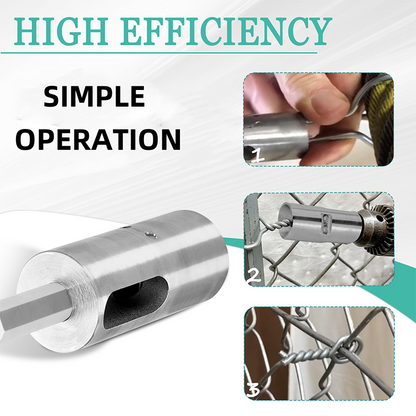 Fence Wire Tensioner Drill-Powered Hardened Steel