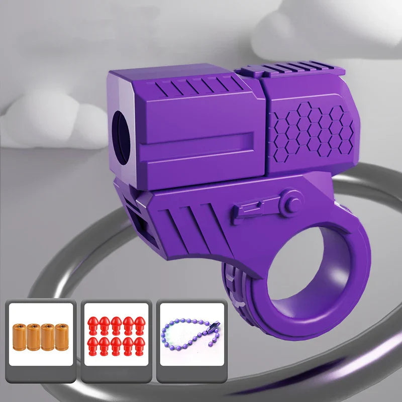 Finger Toy Launcher Ergonomic Ring Pocket-Sized