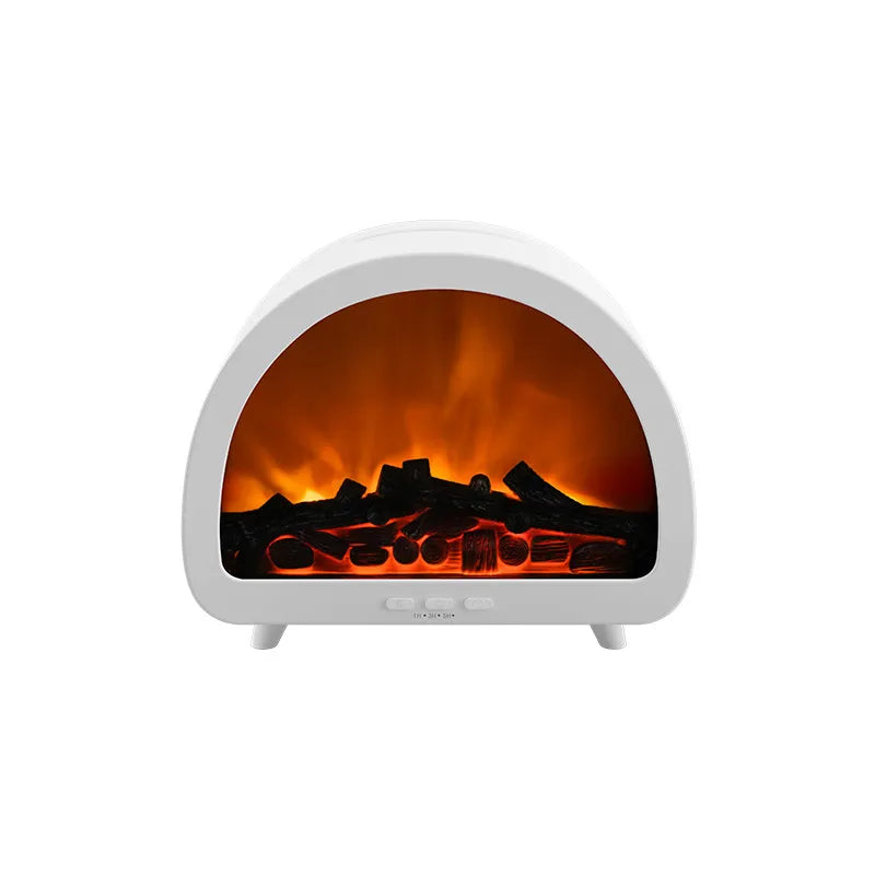 Fireplace Humidifier Realistic LED Flame & Remote Control