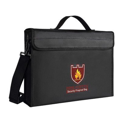 Fireproof Document Bag Heat-Resistant 1,999°F Water-Repellent & Detachable Strap