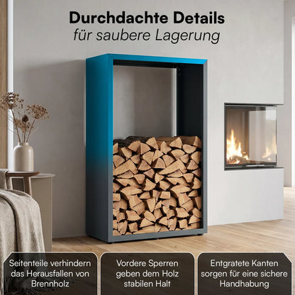 Firewood Rack Galvanized Steel Weather-Resistant Adjustable Feet