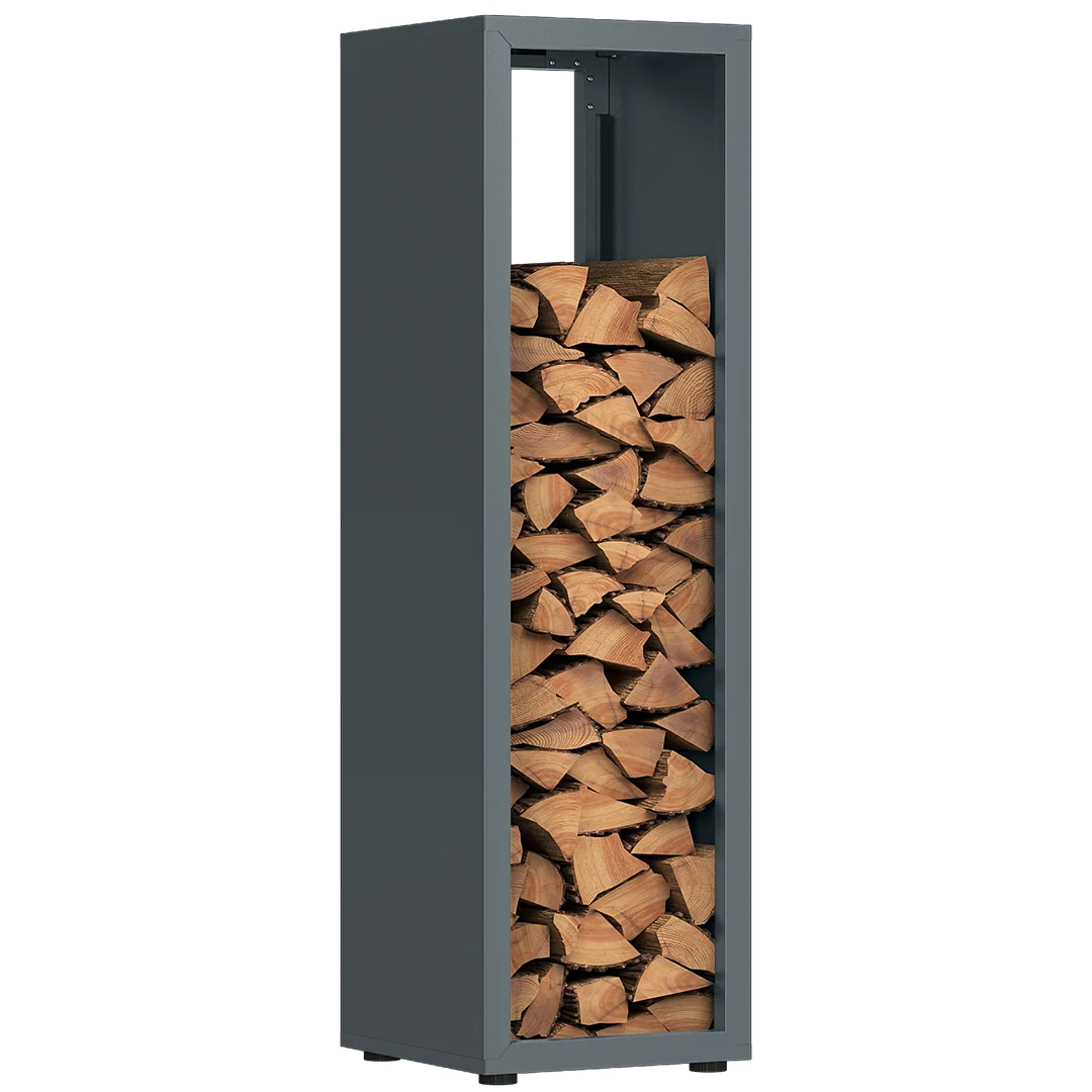 Firewood Rack Galvanized Steel Weather-Resistant Adjustable Feet