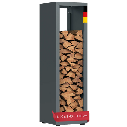 Firewood Rack Galvanized Steel Weather-Resistant Adjustable Feet