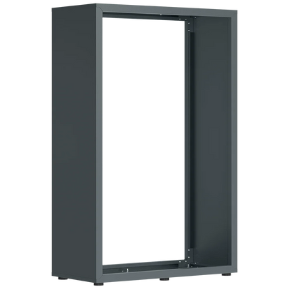 Firewood Rack Galvanized Steel Weather-Resistant Adjustable Feet