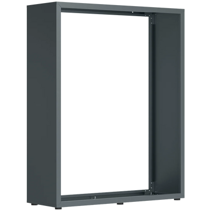Firewood Rack Galvanized Steel Weather-Resistant Adjustable Feet