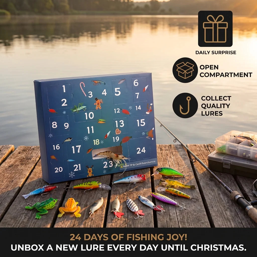 Fishing Advent Calendar 24 Compartments Lures & Tackle Accessories