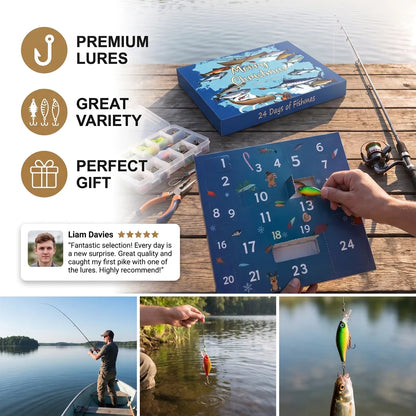 Fishing Advent Calendar 24 Compartments Lures & Tackle Accessories