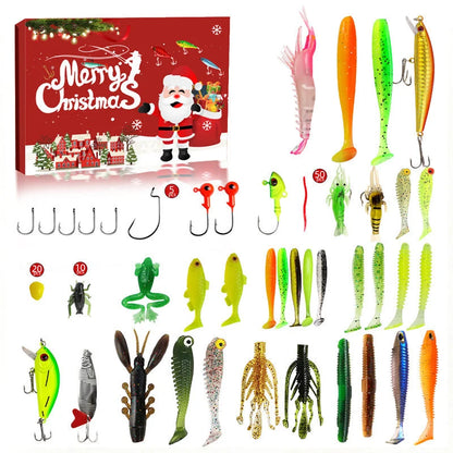 Fishing Lure Advent Calendar 24-Day Countdown Assorted Lures