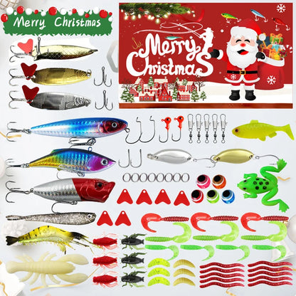 Fishing Lure Advent Calendar 24-Day Countdown Assorted Lures