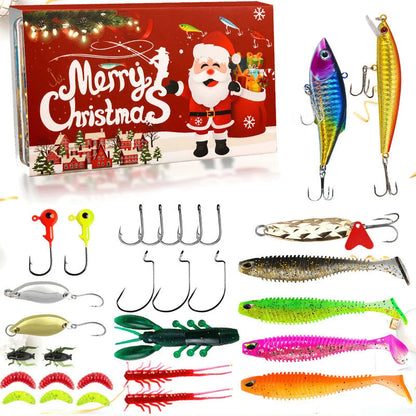 Fishing Lure Advent Calendar 24-Day Countdown Assorted Lures
