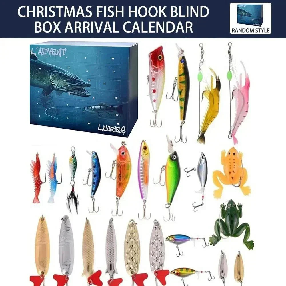 Fishing Lure Advent Calendar 24 Unique Lures Freshwater & Saltwater