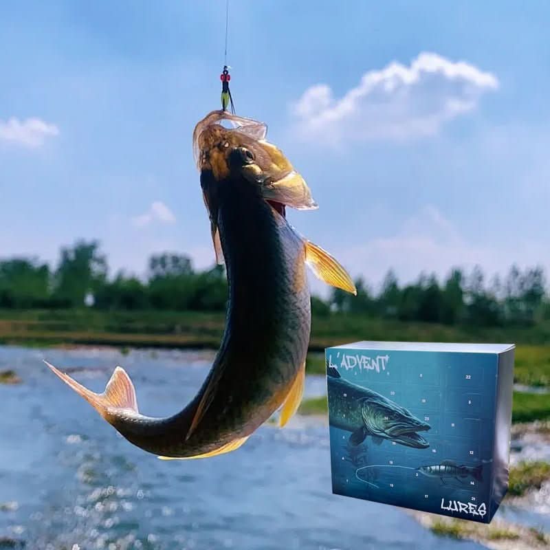 Fishing Lure Advent Calendar 24 Unique Lures Freshwater & Saltwater