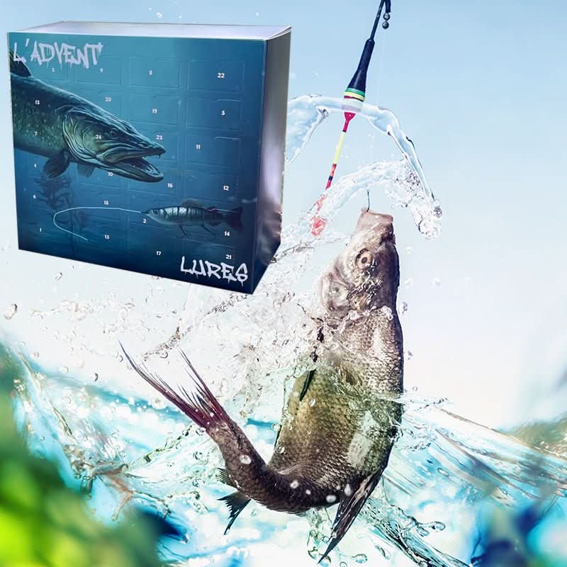 Fishing Lure Advent Calendar 24 Unique Lures Freshwater & Saltwater