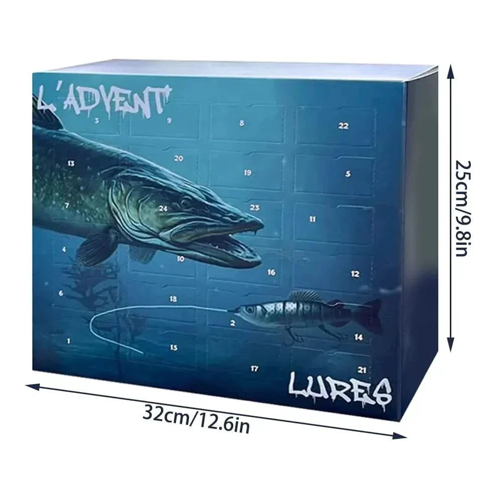 Fishing Lure Advent Calendar 24 Unique Lures Freshwater & Saltwater