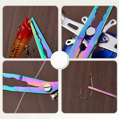 Fishing Pliers 3-in-1 Titanium-Coated Stainless Steel Non-Slip Grip