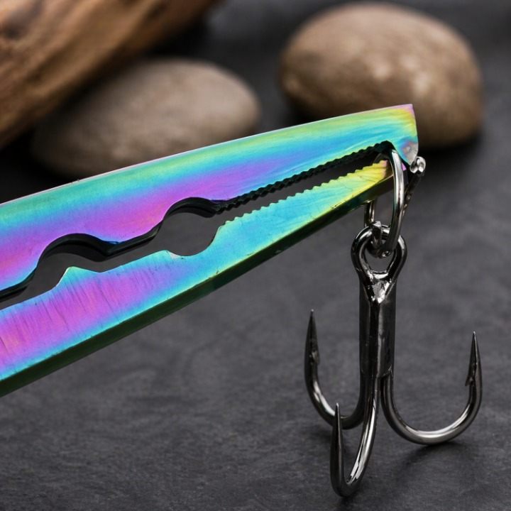 Fishing Pliers 3-in-1 Titanium-Coated Stainless Steel Non-Slip Grip